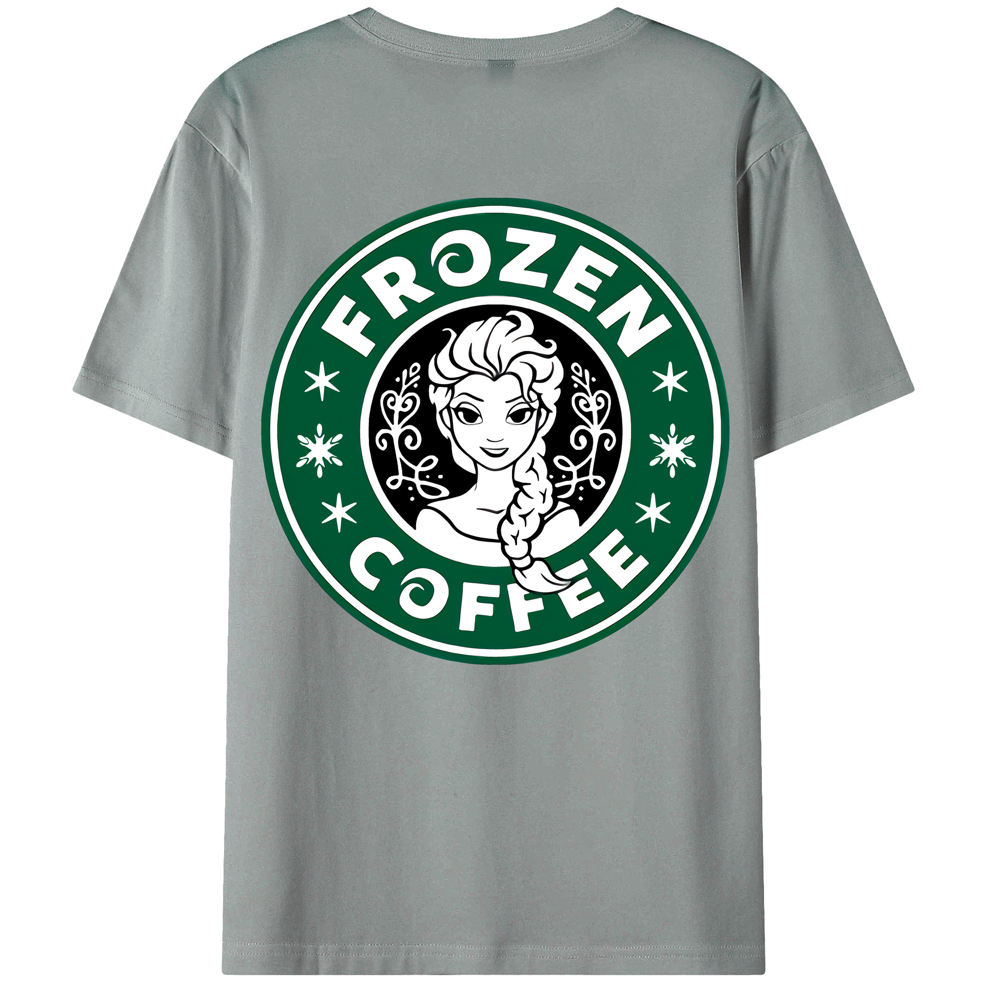 （画像用） アナと雪の女王 アンナ エルサ Frozen Anna Elsa 綿100％ メンズ半袖Tシャツ（バックプリント） 通気性